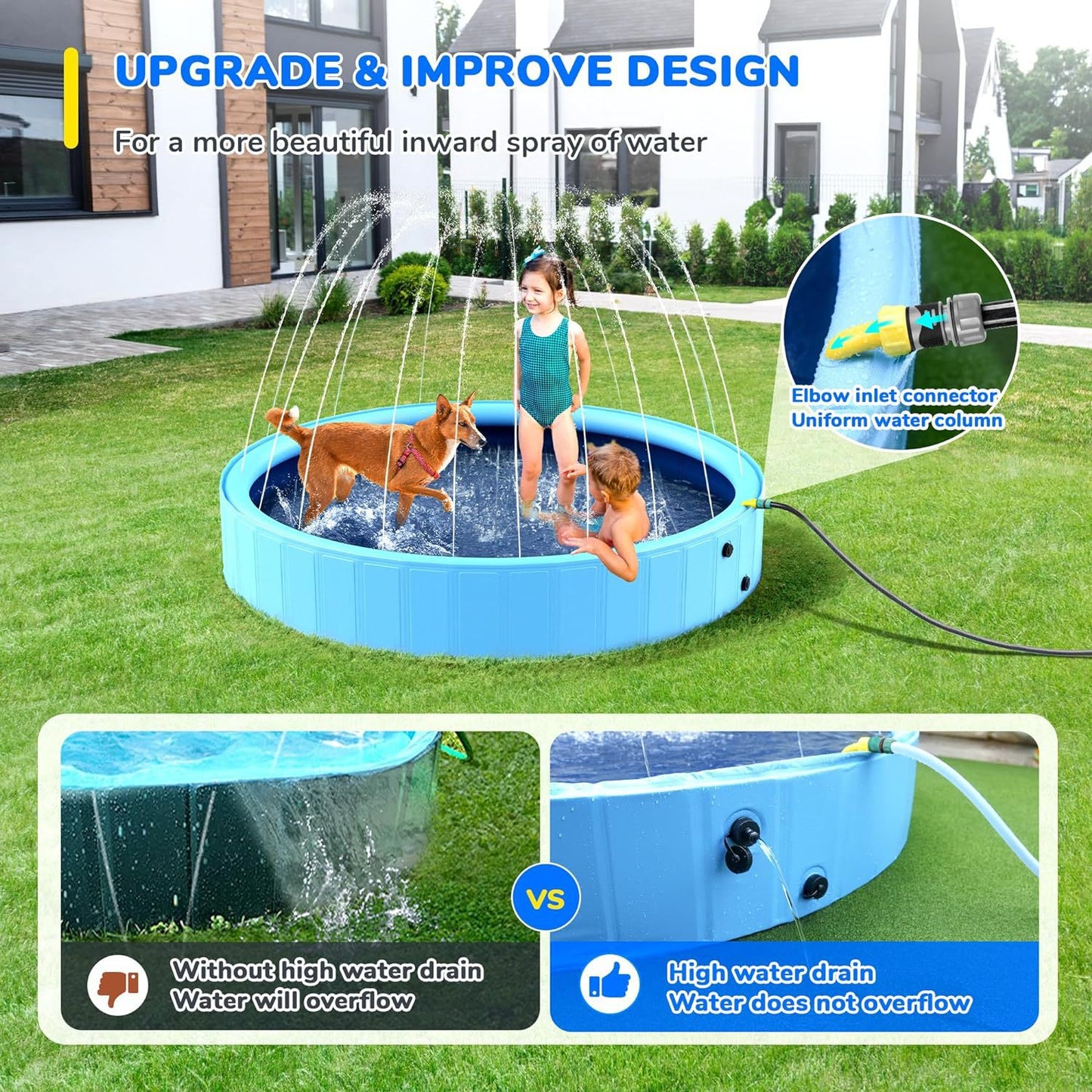 Portable Splash Fun Pool for Pets